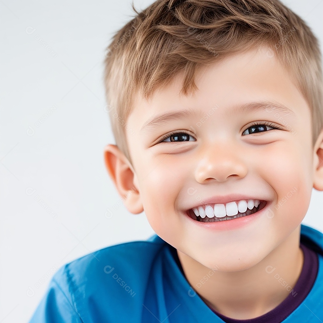 Jovem sorridente mostrando dentes limpos dental