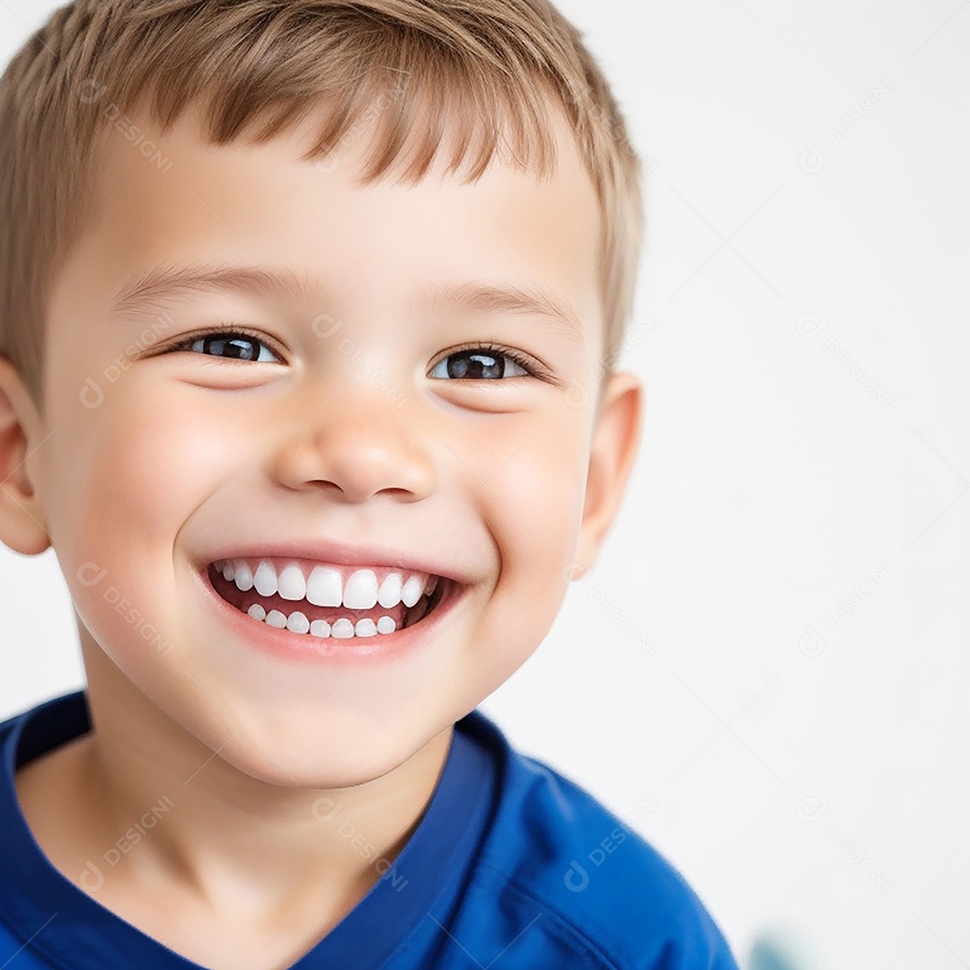 Jovem sorridente mostrando dentes limpos dental