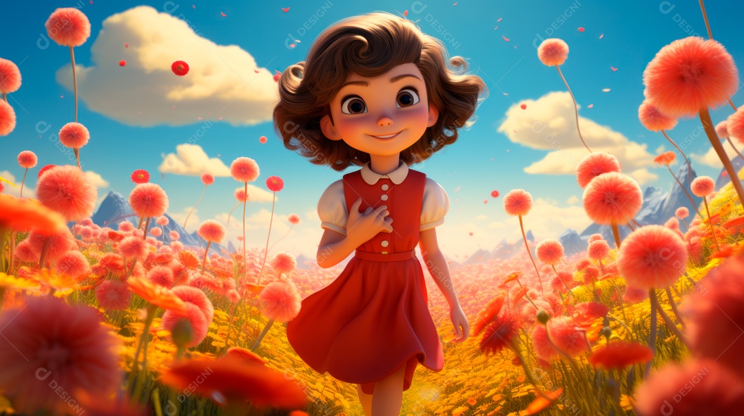 Primavera, a chave das boas festas 20 de março Desenho 3D Generative AI.