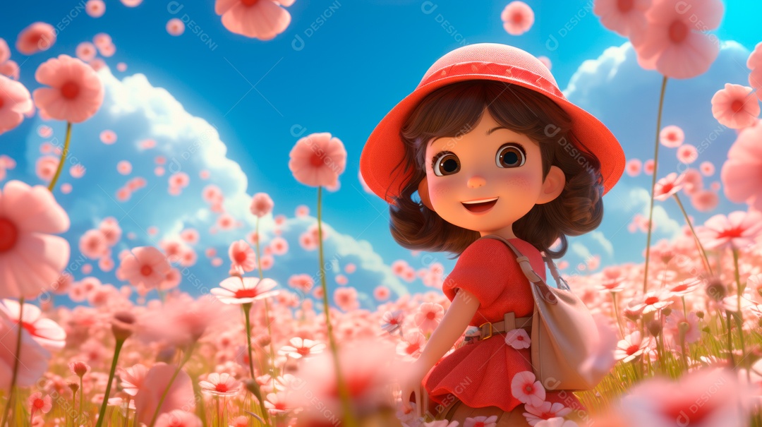 Primavera, a chave das boas festas 20 de março Desenho 3D Generative AI.