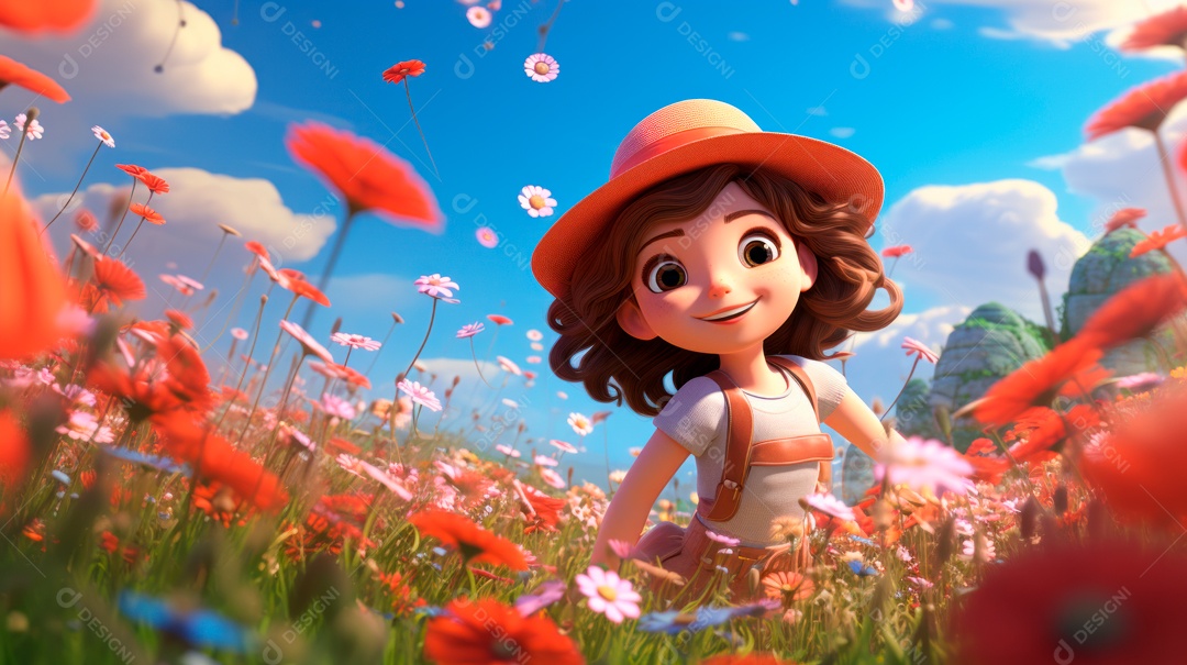 Primavera, a chave das boas festas 20 de março Desenho 3D Generative AI.