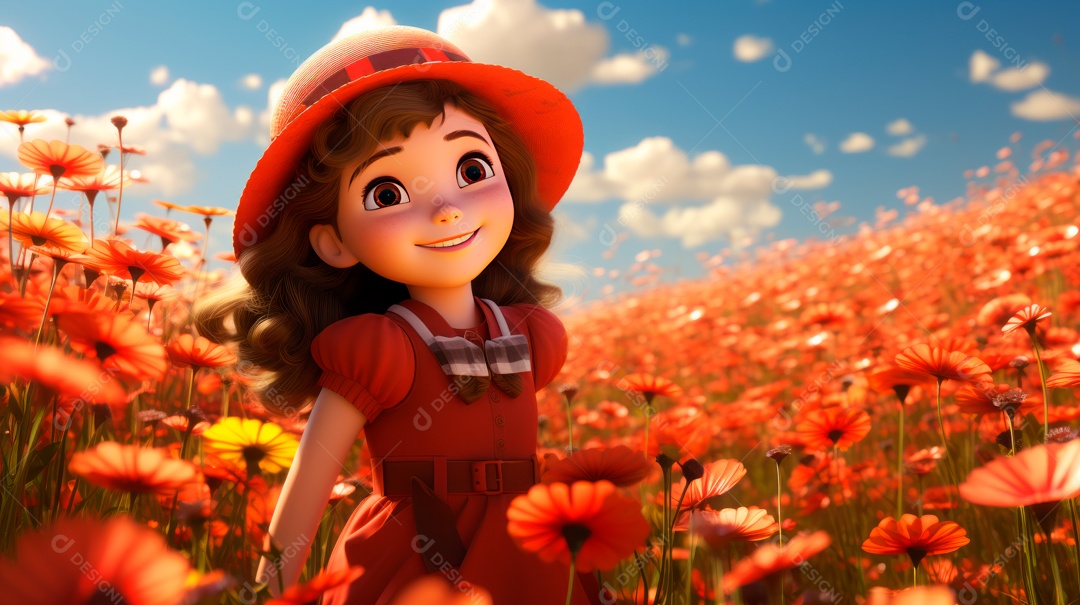 Primavera, a chave das boas festas 20 de março Desenho 3D Generative AI.