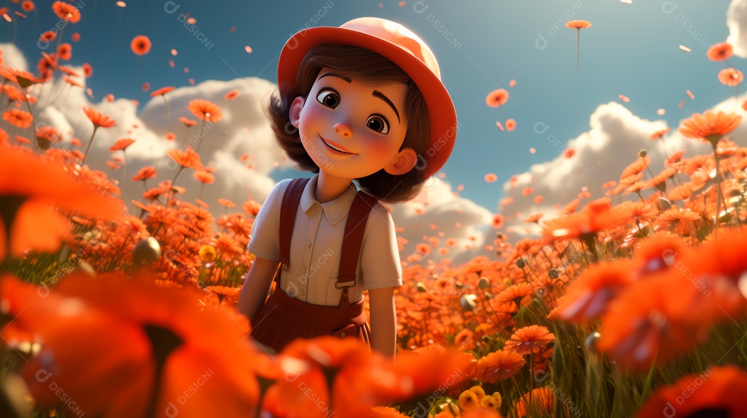 Primavera, a chave das boas festas 20 de março Desenho 3D Generative AI.