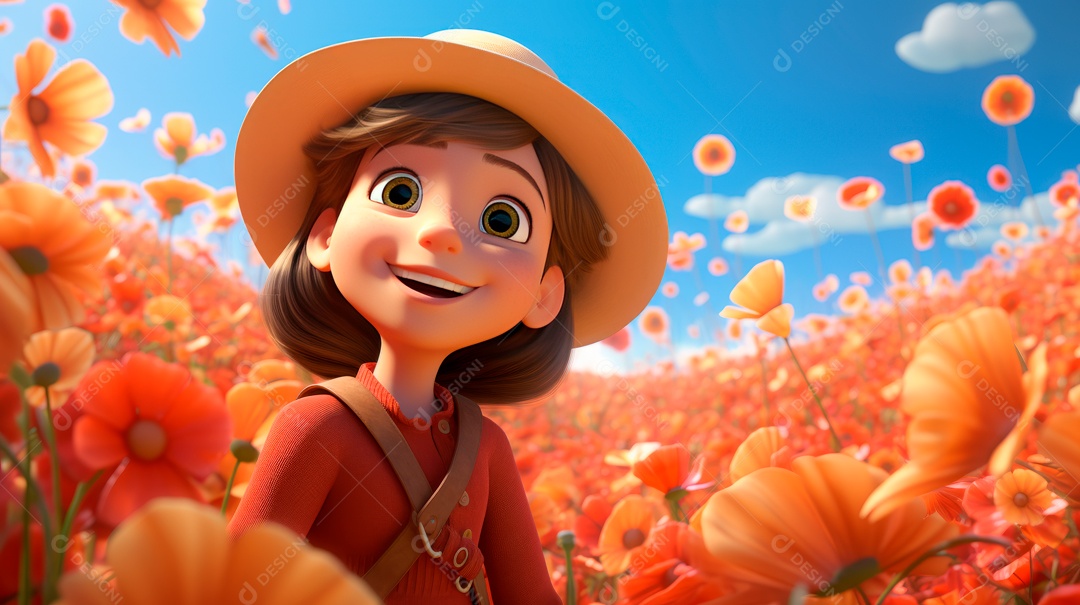 Primavera, a chave das boas festas 20 de março Desenho 3D Generative AI.