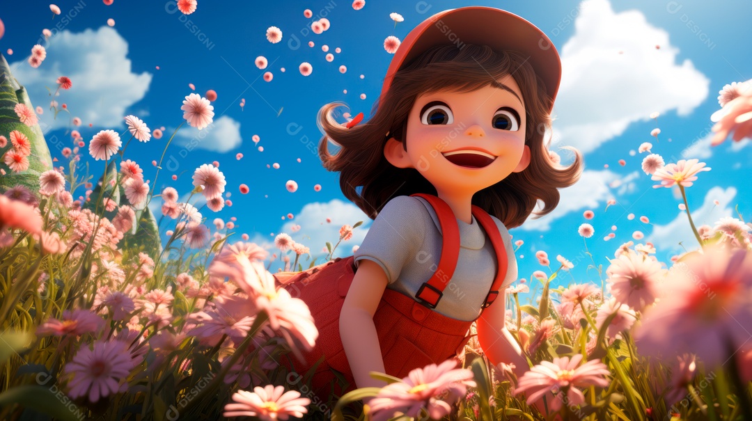 Primavera, a chave das boas festas 20 de março Desenho 3D Generative AI.