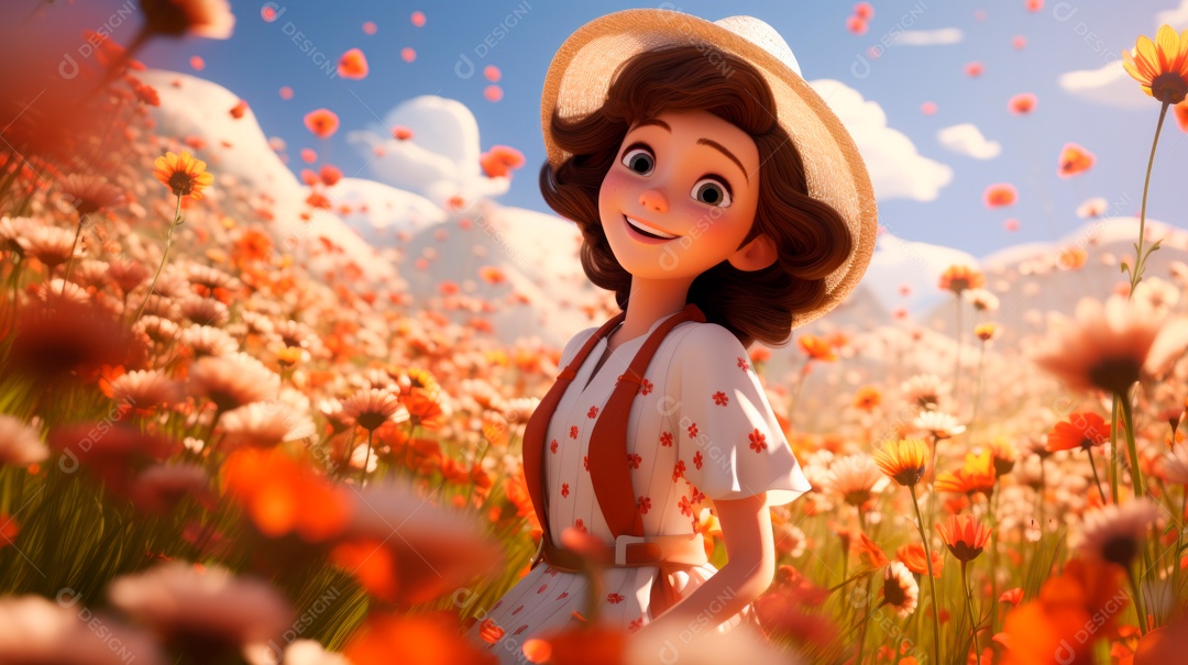 Primavera, a chave das boas festas 20 de março Desenho 3D Generative AI.