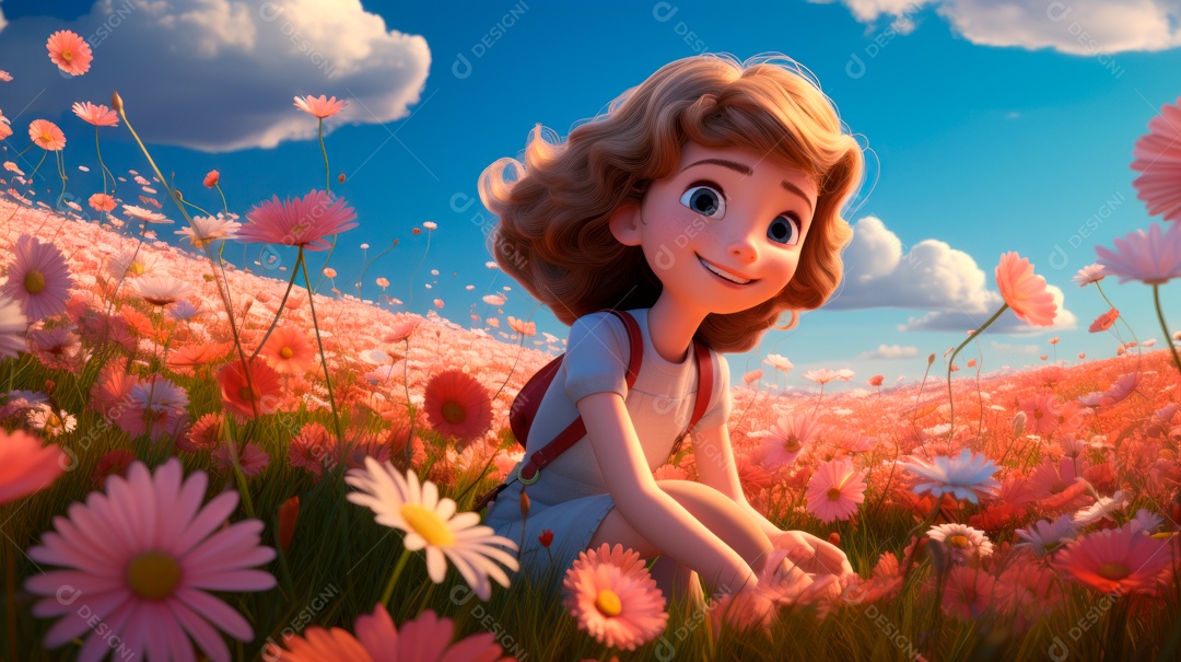 Primavera, a chave das boas festas 20 de março Desenho 3D Generative AI.