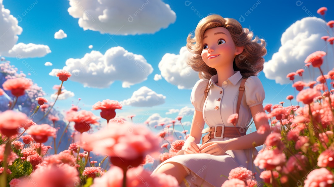 Primavera, a chave das boas festas 20 de março Desenho 3D Generative AI.