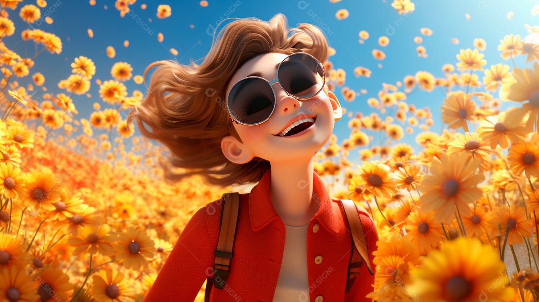 Primavera, a chave das boas festas 20 de março Desenho 3D Generative AI.