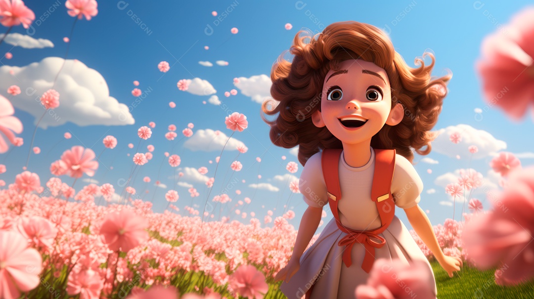 Primavera, a chave das boas festas 20 de março Desenho 3D Generative AI.