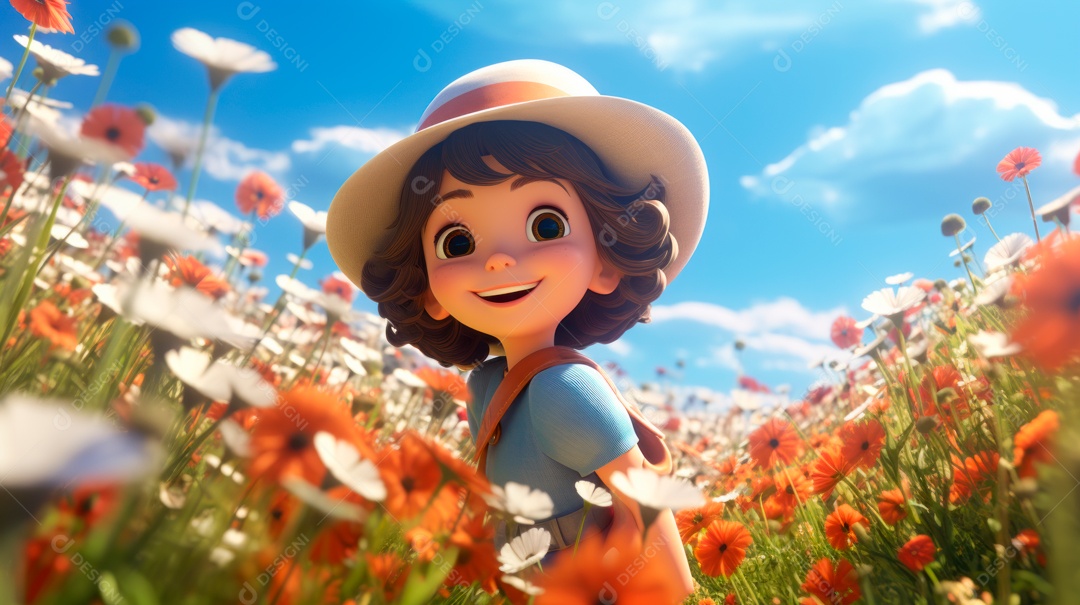 Primavera, a chave das boas festas 20 de março Desenho 3D Generative AI.