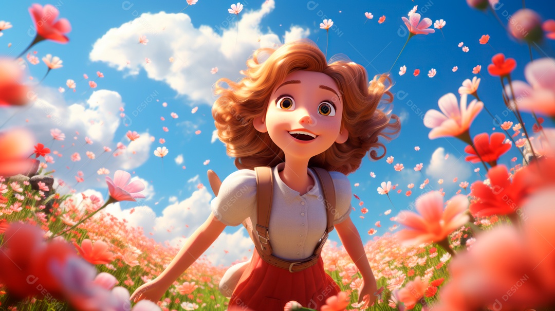 Primavera, a chave das boas festas 20 de março Desenho 3D Generative AI.