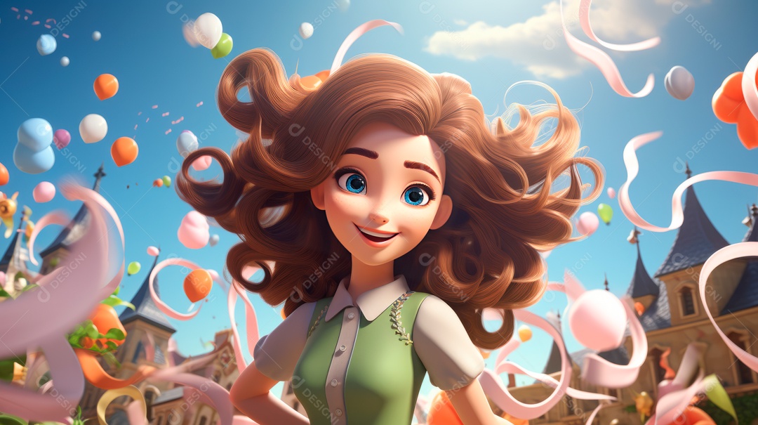 Primavera, a chave das boas festas 20 de março Desenho 3D Generative AI.