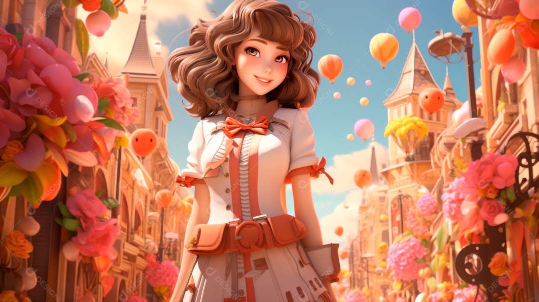 Primavera, a chave das boas festas 20 de março Desenho 3D Generative AI.