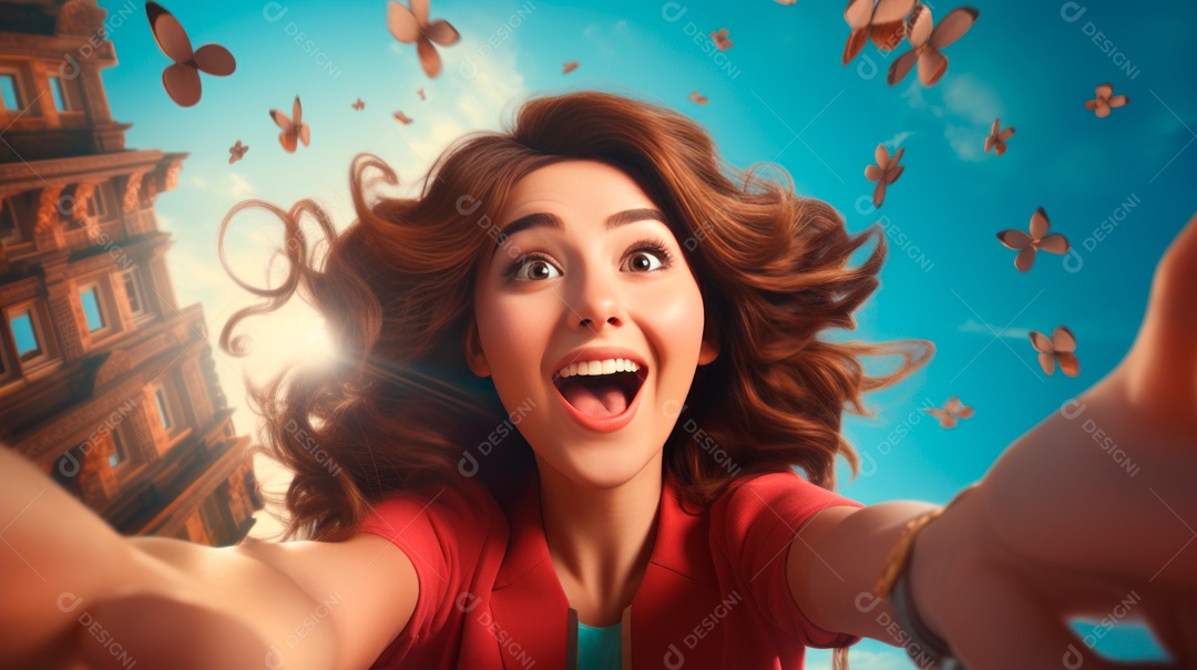 Primavera, a chave das boas festas 20 de março Desenho 3D Generative AI.