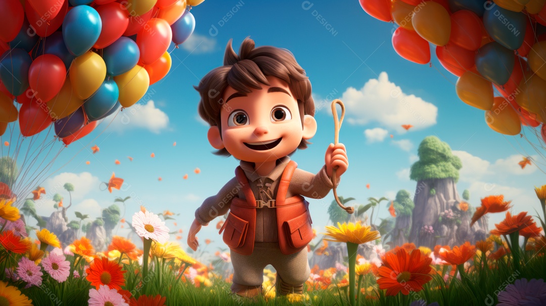 Primavera, a chave das boas festas 20 de março Desenho 3D Generative AI.