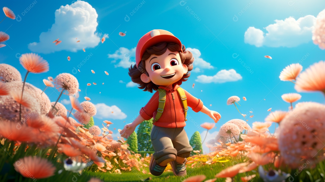 Primavera, a chave das boas festas 20 de março Desenho 3D Generative AI.