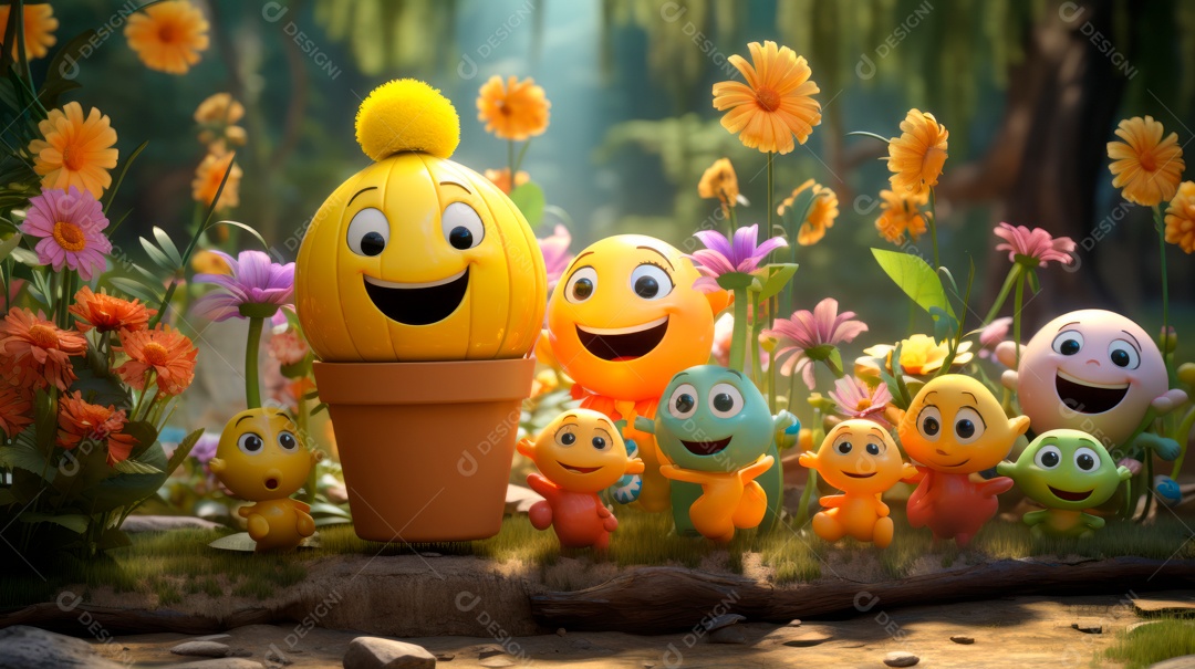 Primavera, a chave das boas festas 20 de março Desenho 3D Generative AI.