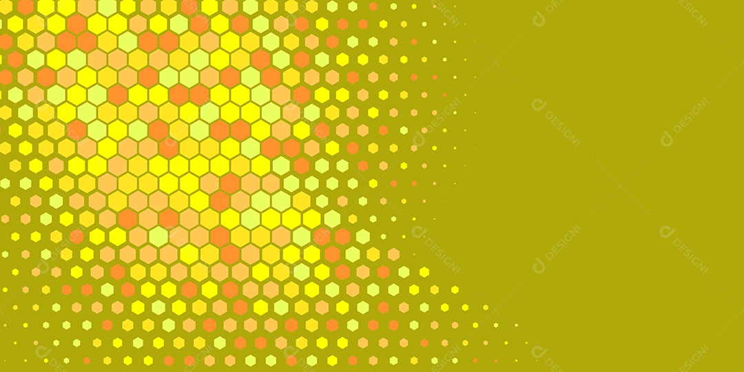 Background Hexágono Abstrato Amarelo Ilustração Vetor EPS