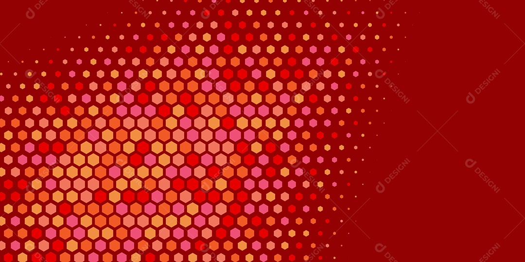 Background Hexágono Abstrato Vermelho Ilustração Vetor EPS