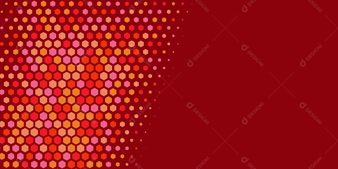 Background Hexágono Abstrato Vermelho Ilustração Vetor EPS