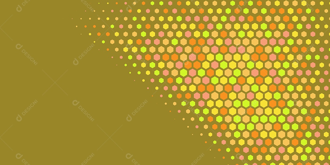 Background Hexágono Abstrato Amarelo Ilustração Vetor EPS
