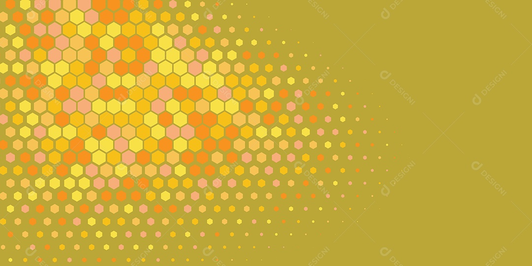 Background Hexágono Abstrato Amarelo Ilustração Vetor EPS