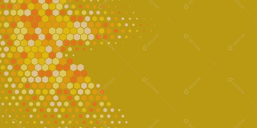 Background Hexágono Abstrato Amarelo Ilustração Vetor EPS