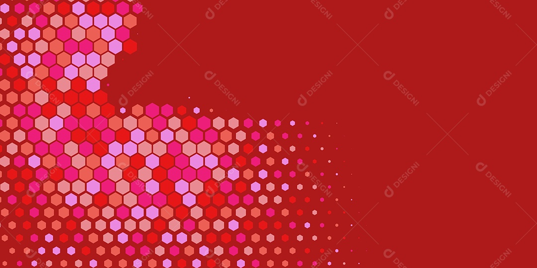 Background Hexágono Abstrato Vermelho Ilustração Vetor EPS
