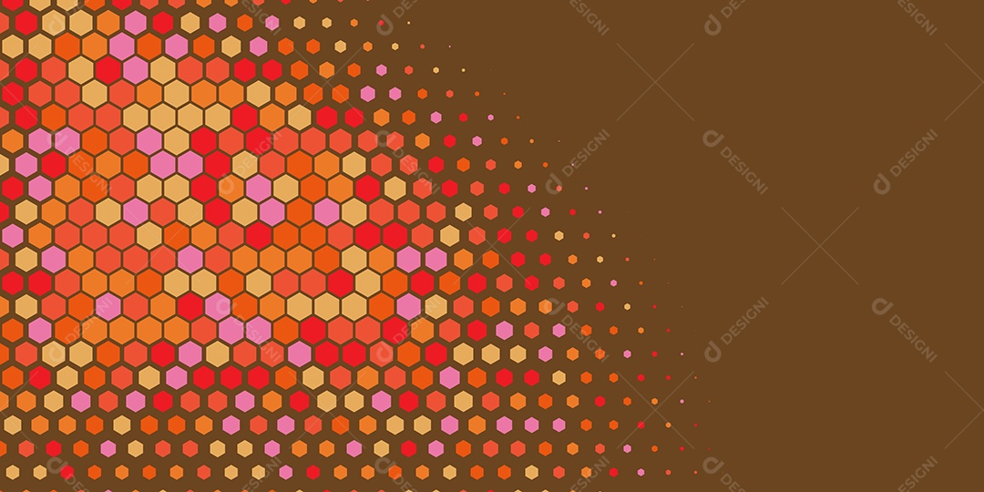 Background Hexágono Abstrato Marrom Ilustração Vetor EPS