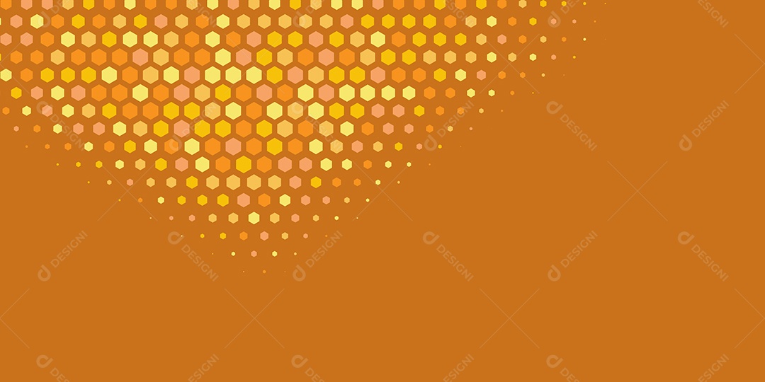 Background Hexágono Abstrato Laranja Ilustração Vetor EPS