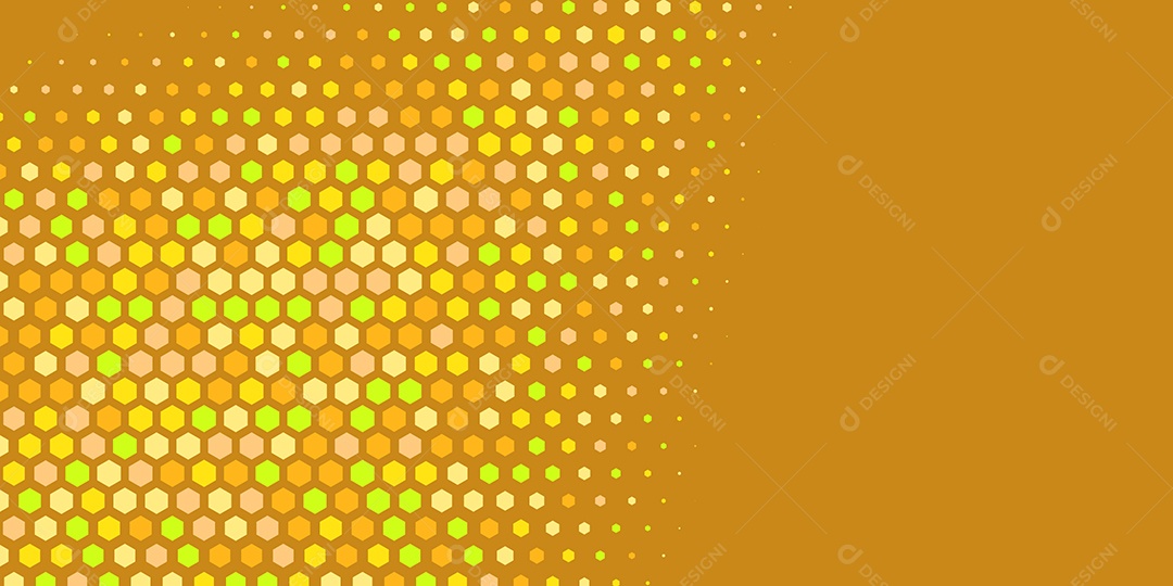 Background Hexágono Abstrato Amarelo Ilustração Vetor EPS