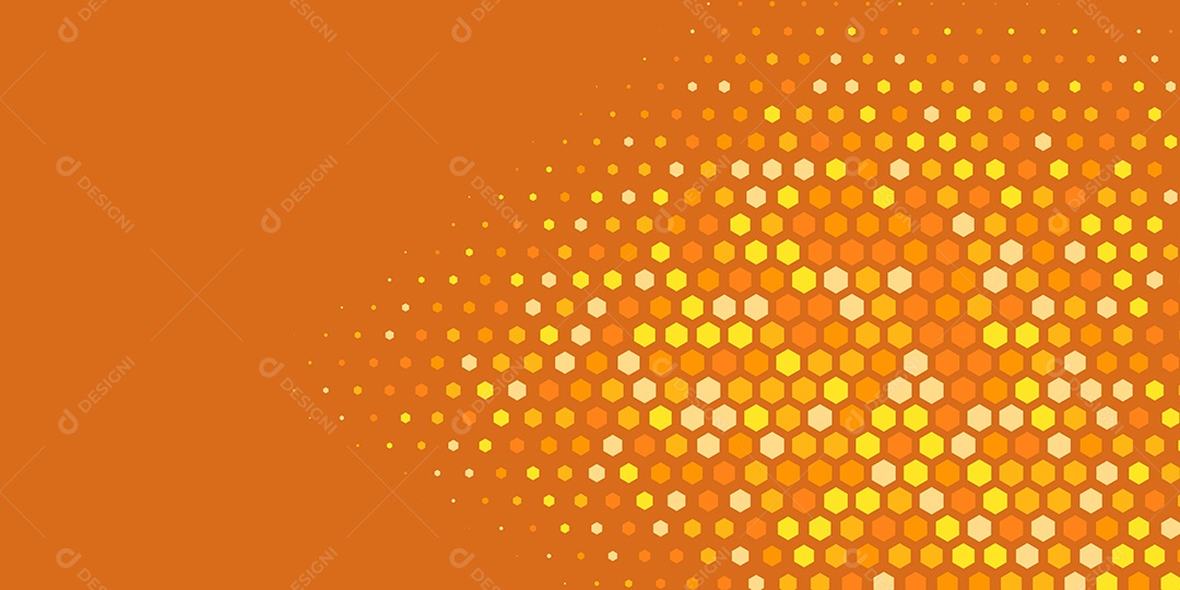 Background Hexágono Abstrato Laranja Ilustração Vetor EPS