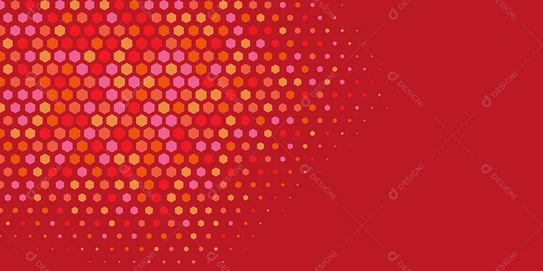 Background Hexágono Abstrato Vermelho Ilustração Vetor EPS