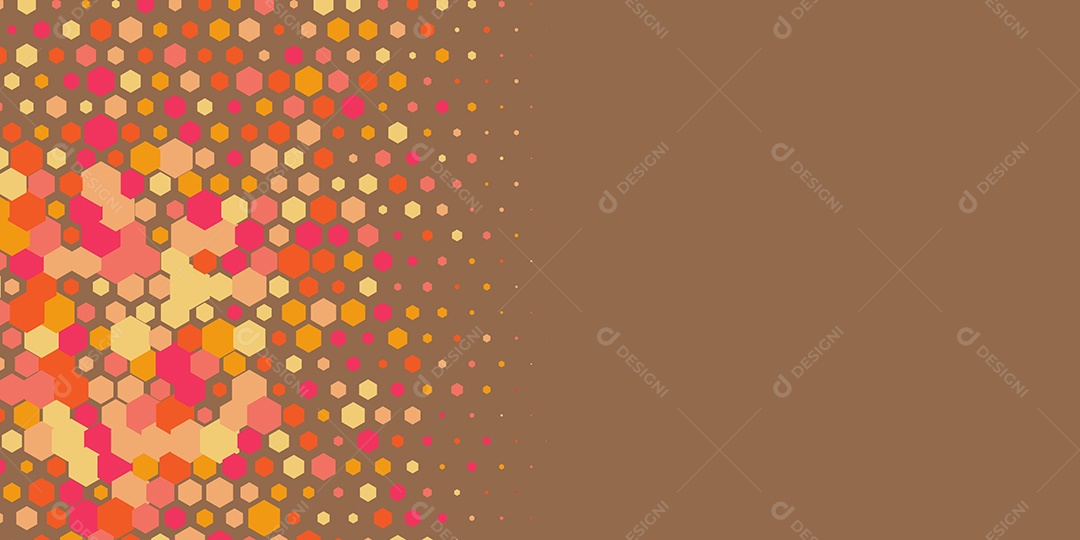 Background Hexágono Abstrato Marrom Ilustração Vetor EPS