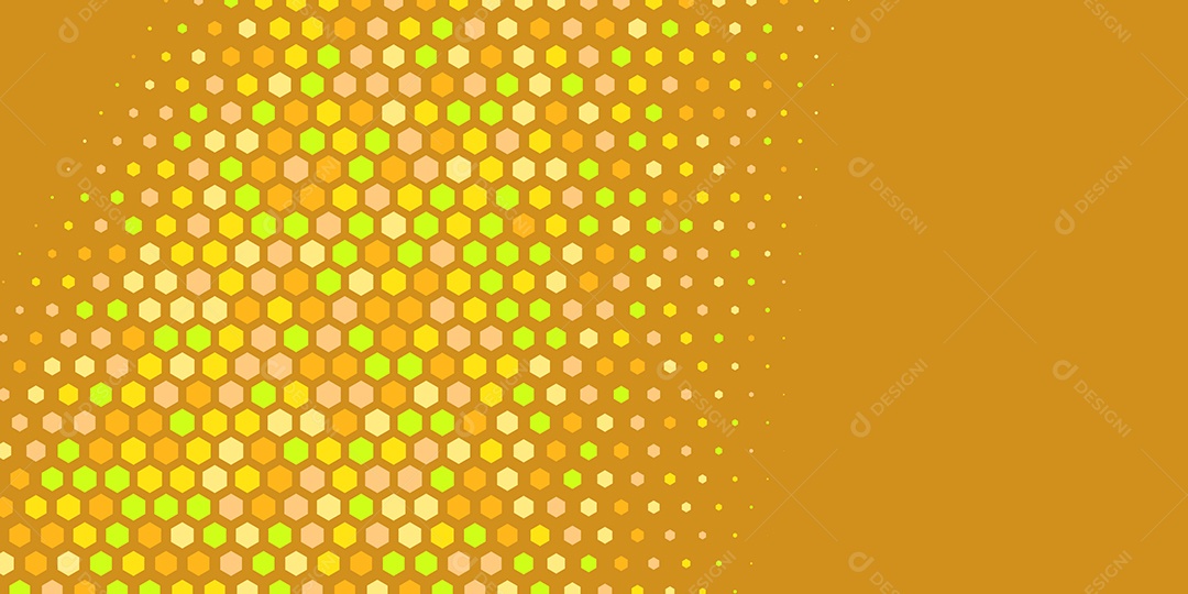 Background Hexágono Abstrato Amarelo Ilustração Vetor EPS