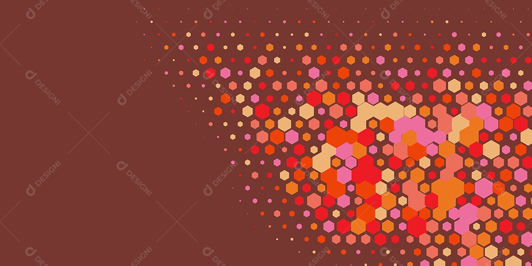 Background Hexágono Abstrato Marrom Ilustração Vetor EPS