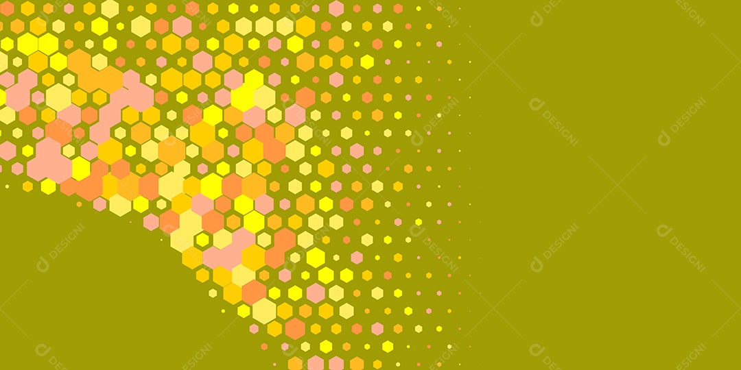 Background Hexágono Abstrato Amarelo Ilustração Vetor EPS
