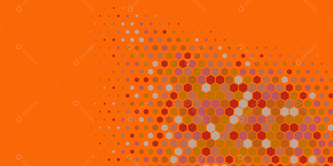 Background Hexágono Abstrato Laranja Ilustração Vetor EPS