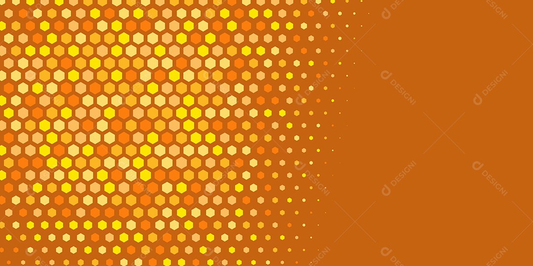 Background Hexágono Abstrato Laranja Ilustração Vetor EPS