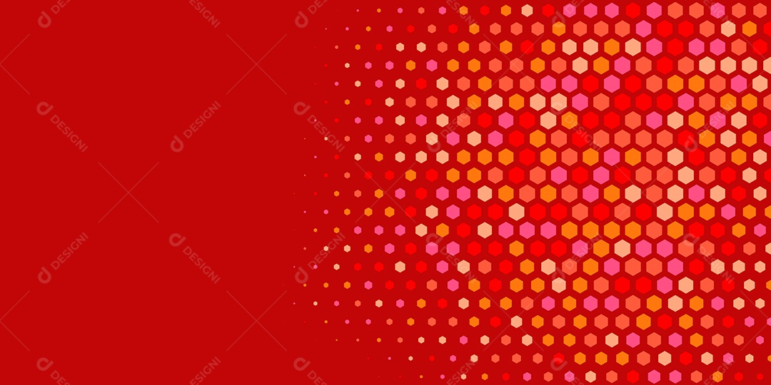 Background Hexágono Abstrato Vermelho Ilustração Vetor EPS