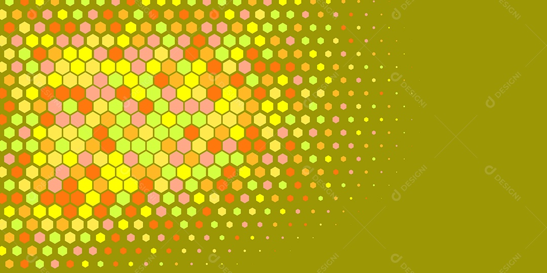 Background Hexágono Abstrato Amarelo Ilustração Vetor EPS