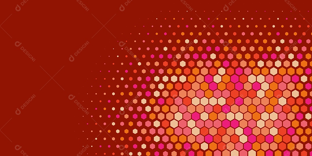 Background Hexágono Abstrato Vermelho Ilustração Vetor EPS