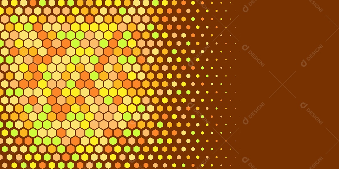 Background Hexágono Abstrato Marrom Ilustração Vetor EPS