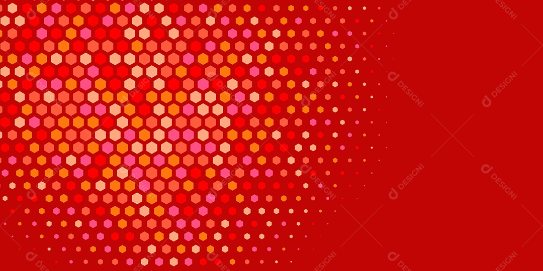 Background Hexágono Abstrato Vermelho Ilustração Vetor EPS