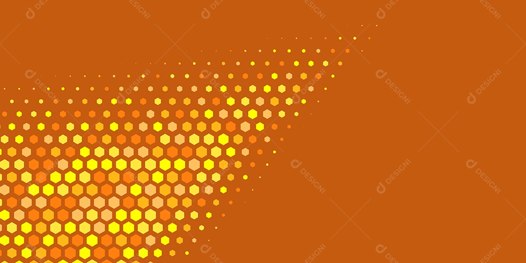 Background Hexágono Abstrato Laranja Ilustração Vetor EPS