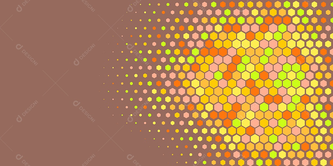 Background Hexágono Abstrato Marrom Ilustração Vetor EPS