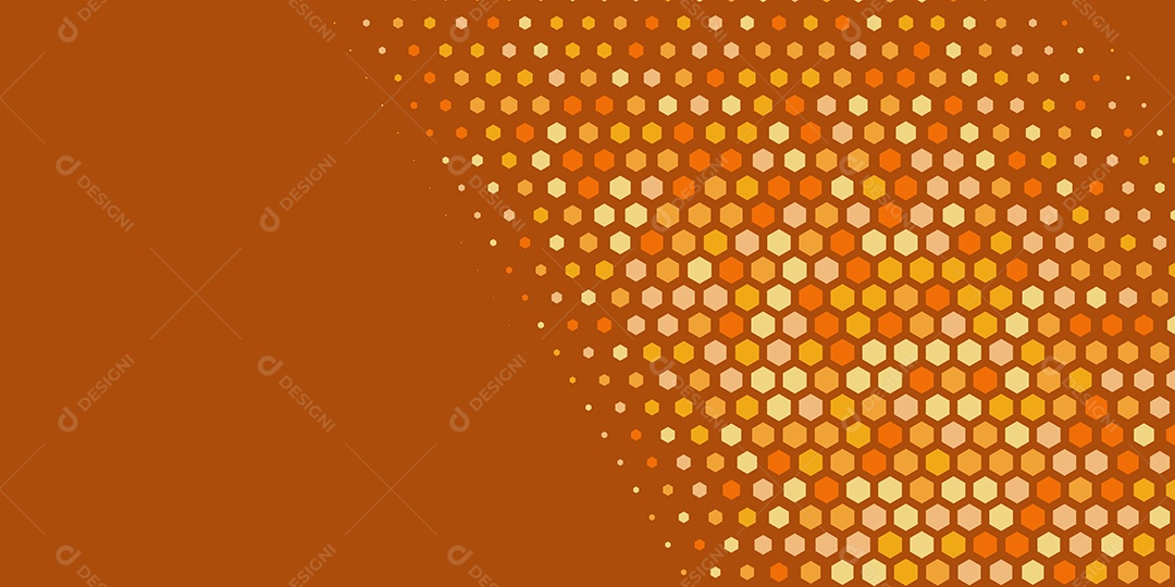 Background Hexágono Abstrato Laranja Ilustração Vetor EPS