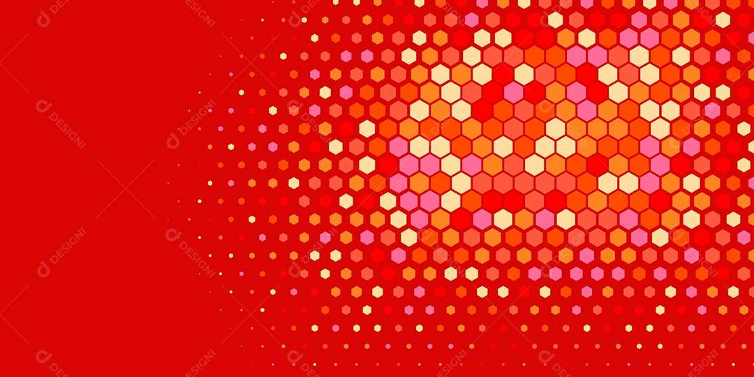 Background Hexágono Abstrato Vermelho Ilustração Vetor EPS