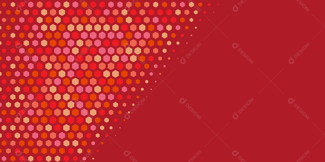 Background Hexágono Abstrato Vermelho Ilustração Vetor EPS